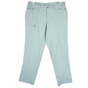 Duluth Trading Women's Stretch Zip Mid Rise Pockets Blue Hiking Pants Size 18W